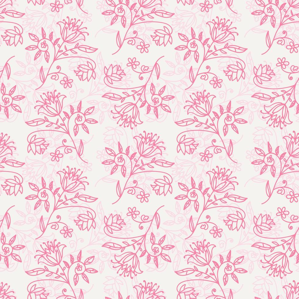 Fantasy tropical flowers. Floral seamless pattern. vector