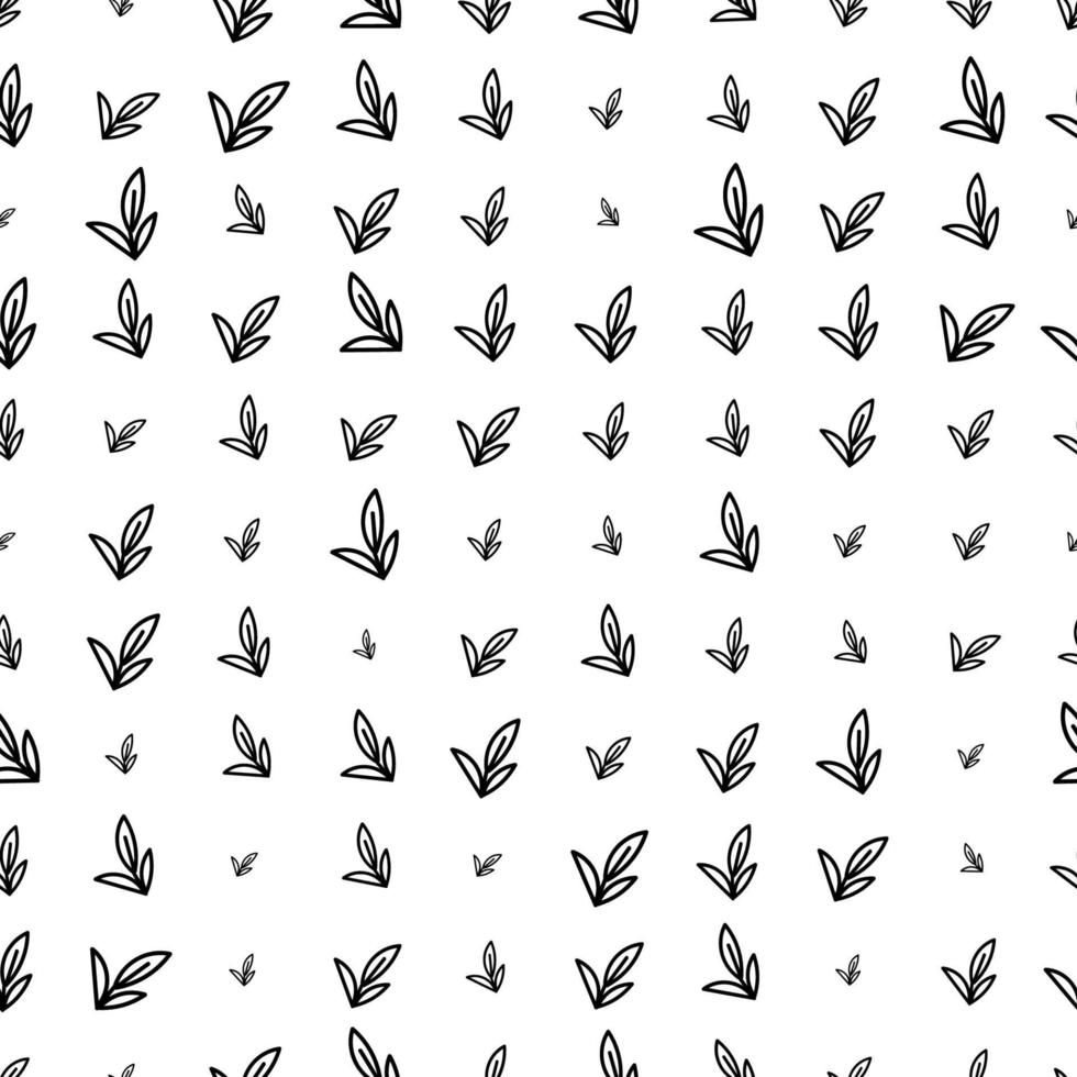 Floral seamless pattern with branches and leaves. vector