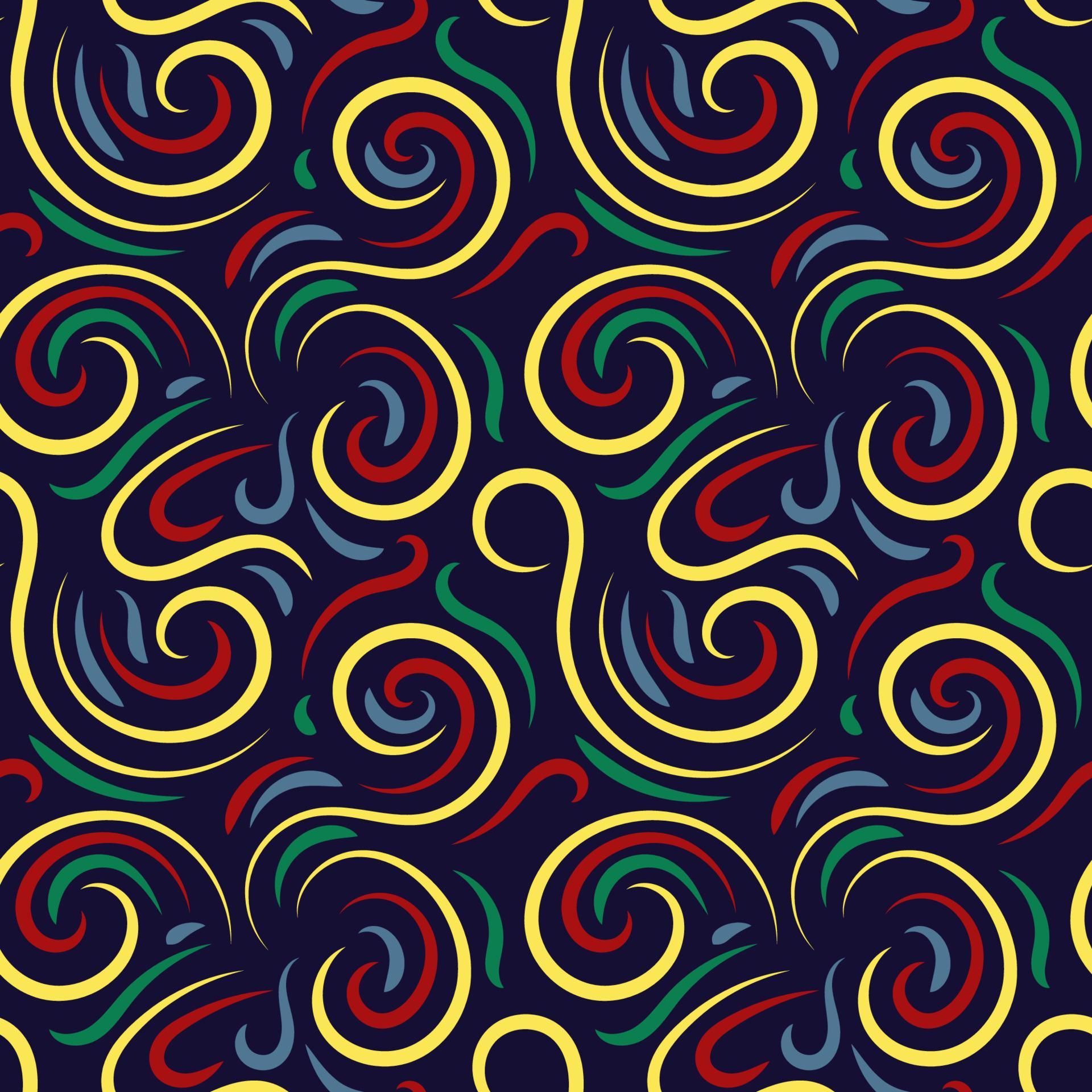 Abstract hand drawn doodle thin line wavy seamless pattern. Curly