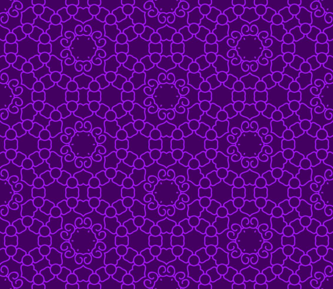 Abstract colorful doodle geometric flower seamless pattern. Floral background. Kaleidoscope mosaic, geo tile of thin line ornament. vector
