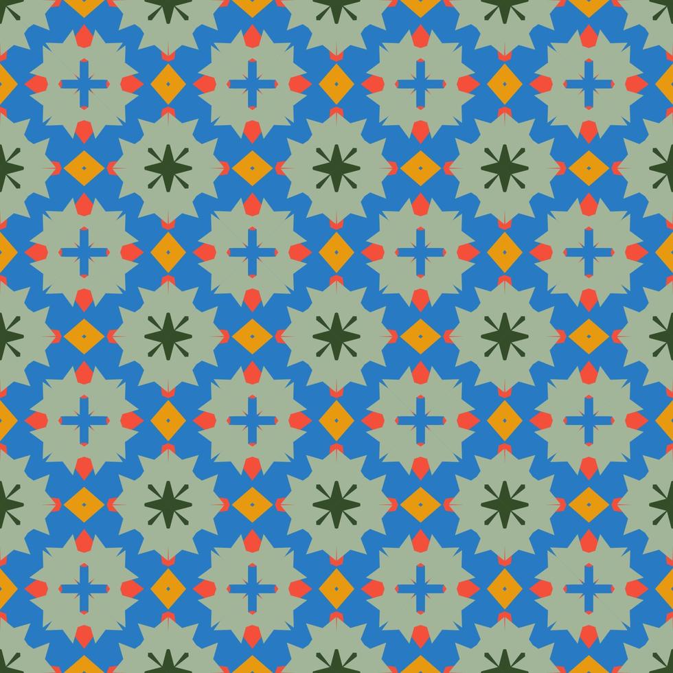 patrón geométrico abstracto sin fisuras con formas irregulares. mosaico colorido, fondo de mosaico. vector
