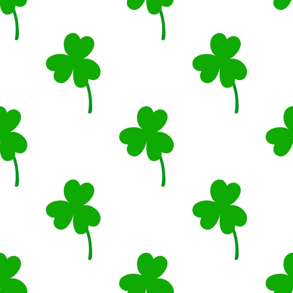 Clover seamless pattern. Floral element. St. Patrick's day background. vector