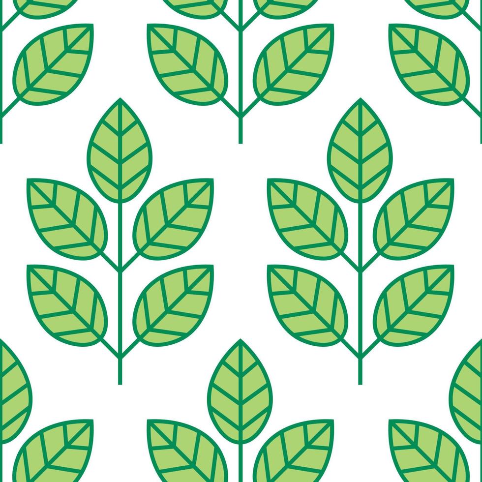 Foliage seamless pattern. Floral background with branches and leaves. vector
