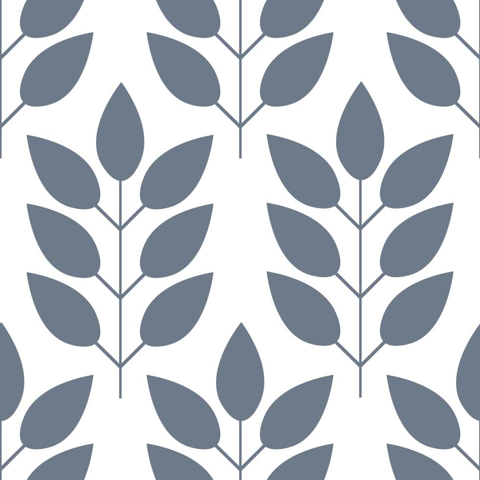 Floral seamless pattern with branches and leaves. vector