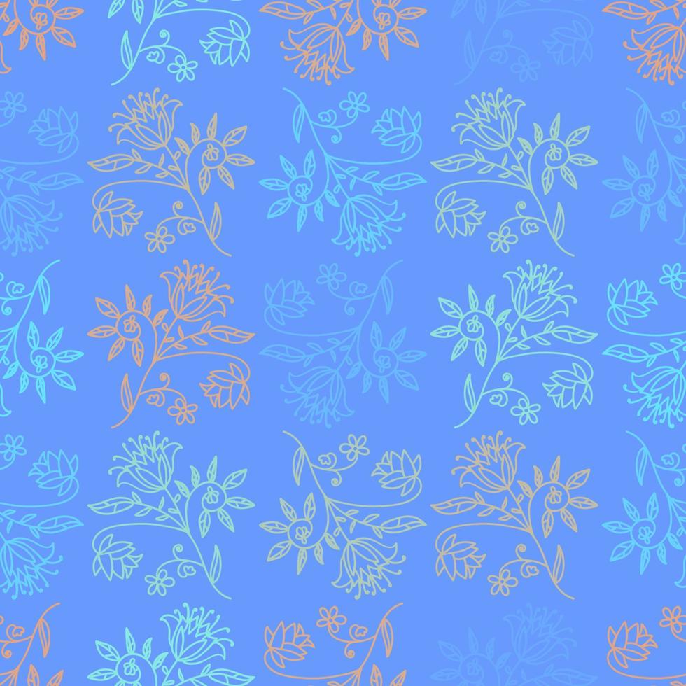 flores tropicales de fantasía. patrones sin fisuras florales. vector