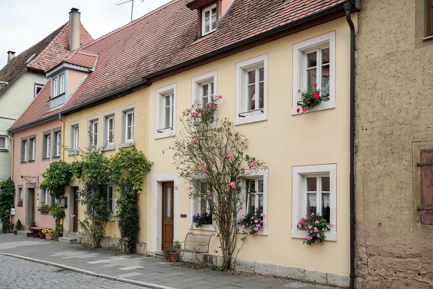 rothenburg ob der tauber, norte de baviera, alemania, 2014. casas antiguas foto