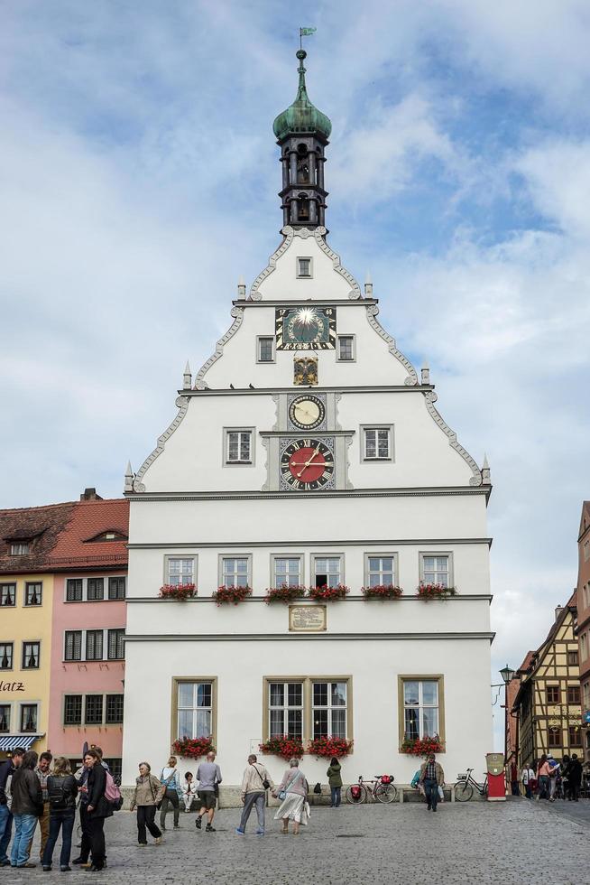 rothenburg ob der tauber, norte de baviera, alemania, 2014. plaza del mercado foto