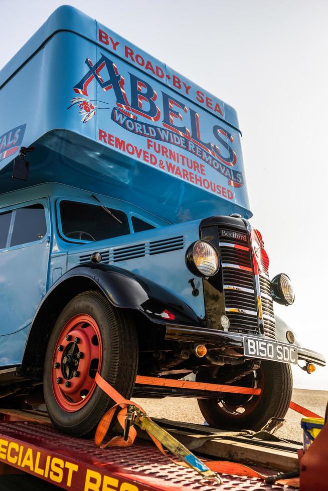 Brighton, East Sussex, UK, 2015. Removal Truck on a trailer photo
