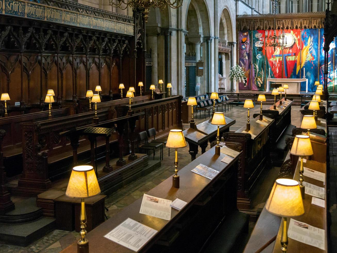 CHICHESTER, WEST SUSSEX, UK, 2014. Interior view of Chichester Cathedral photo