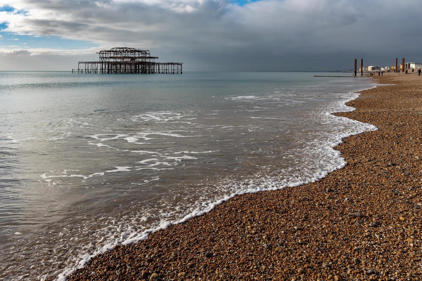 BRIGHTON, EAST SUSSEX, UK, 2019.  View of the derelict West Pier photo