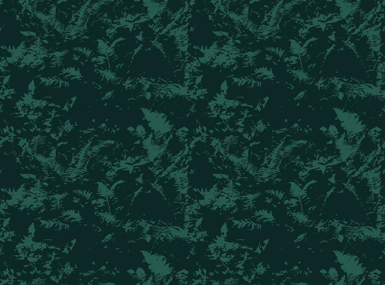 Fern seamless pattern. Grunge floral backdrop. Tropical botanical fern leaves. Botanical background. vector