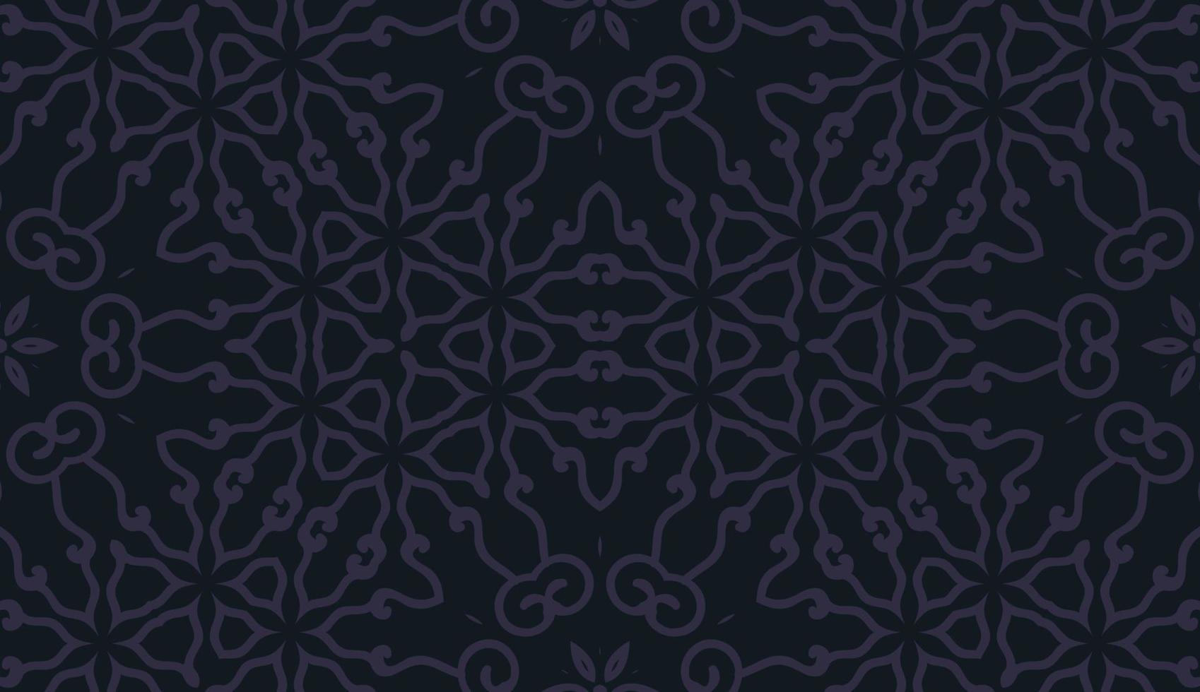Abstract colorful doodle geometric flower seamless pattern. Floral background. Kaleidoscope mosaic, geo tile of thin line ornament. vector