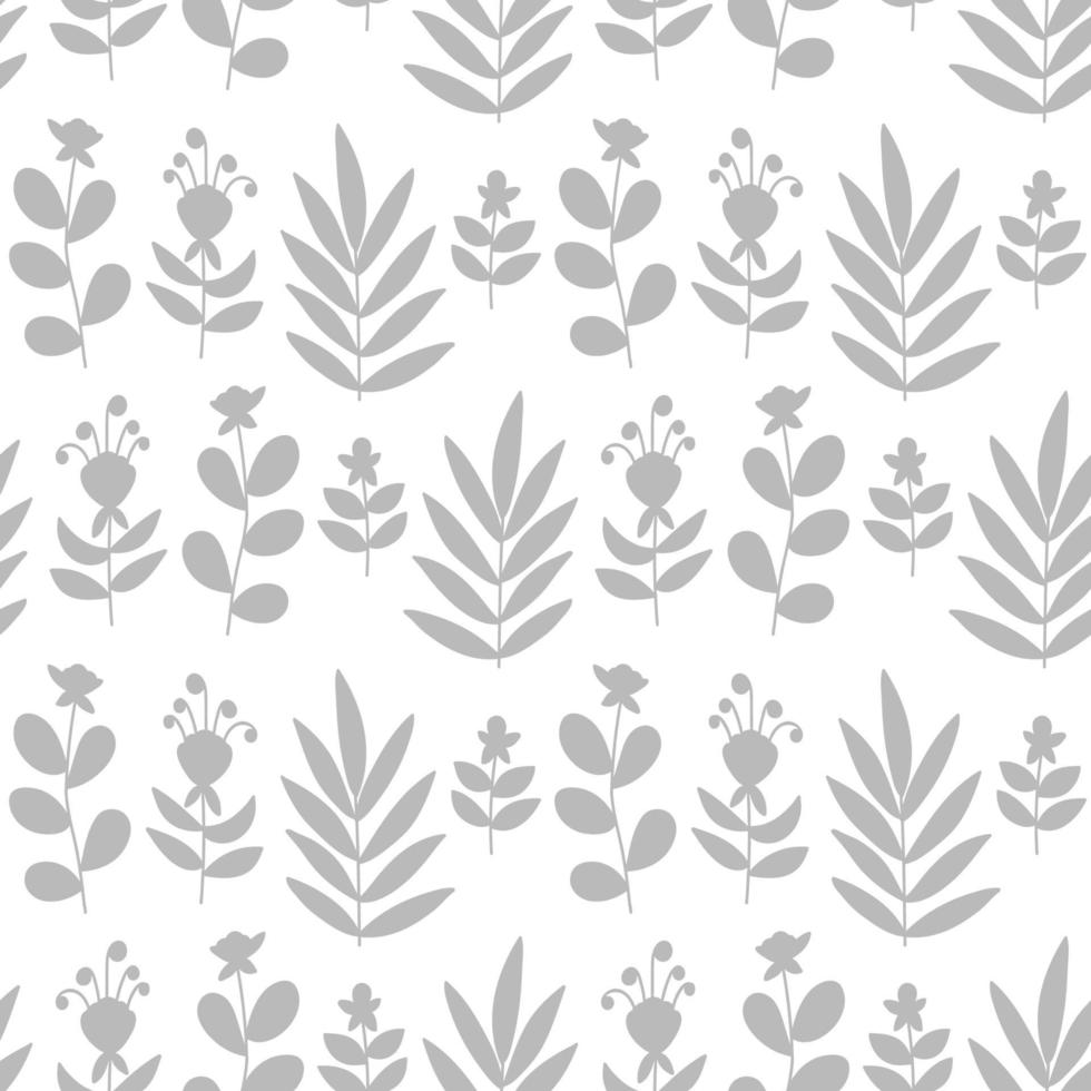 Tropical background with hand drawn palm leaves. Tropic seamless pattern. vector