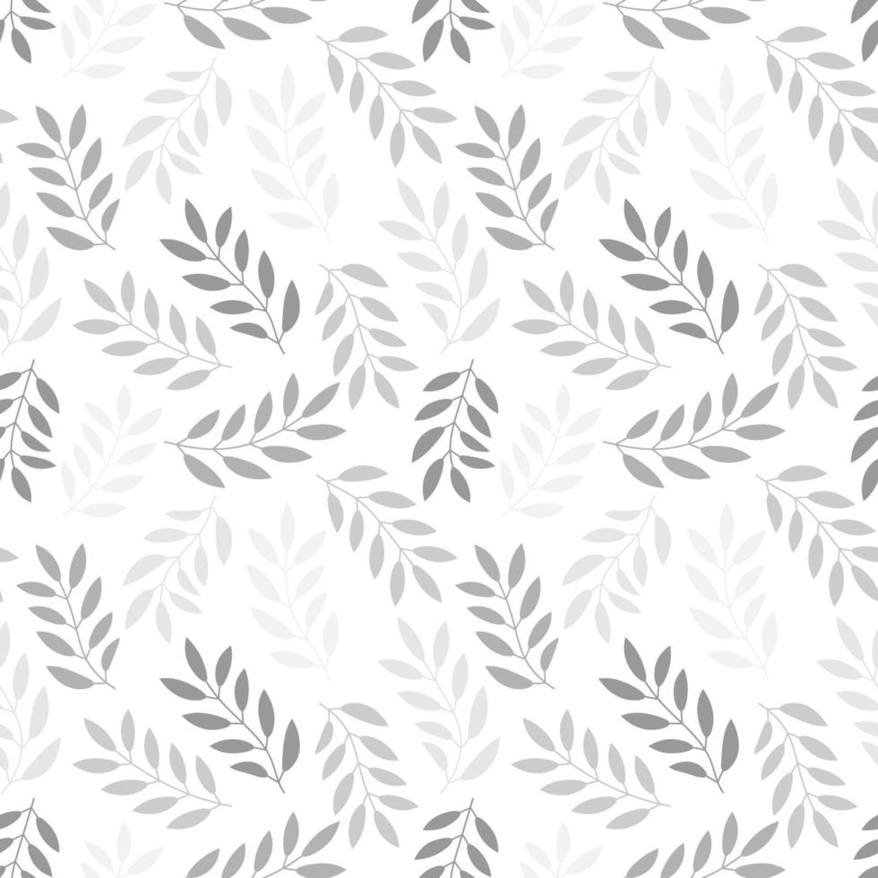 Floral seamless pattern with branches and leaves. vector