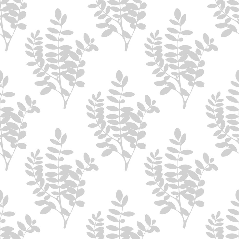 Tree leaves and branches seamless pattern. Floral background, wrapping paper, wallpaper, fabric. vector