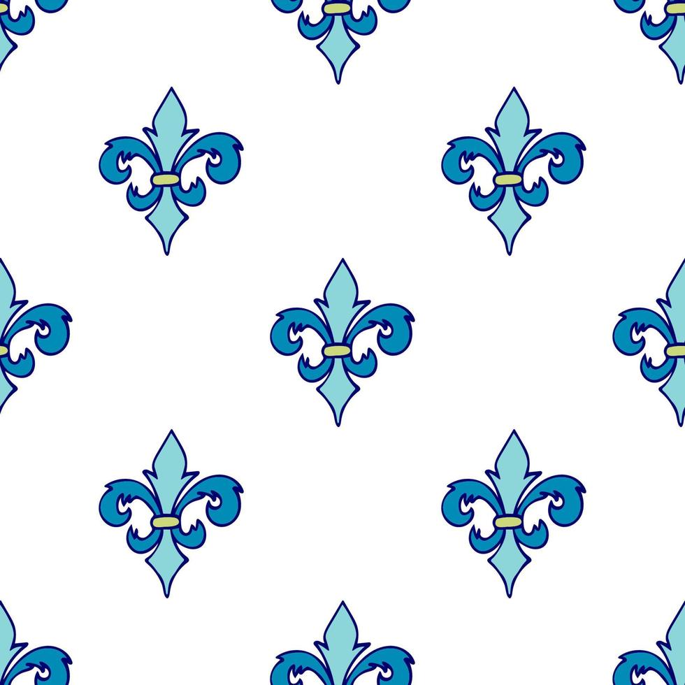 Colorful floral damask seamless pattern with curls, swirls. Curly background. vector