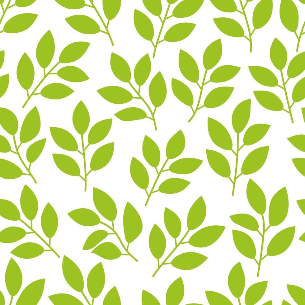 Floral seamless pattern with branches and leaves. vector