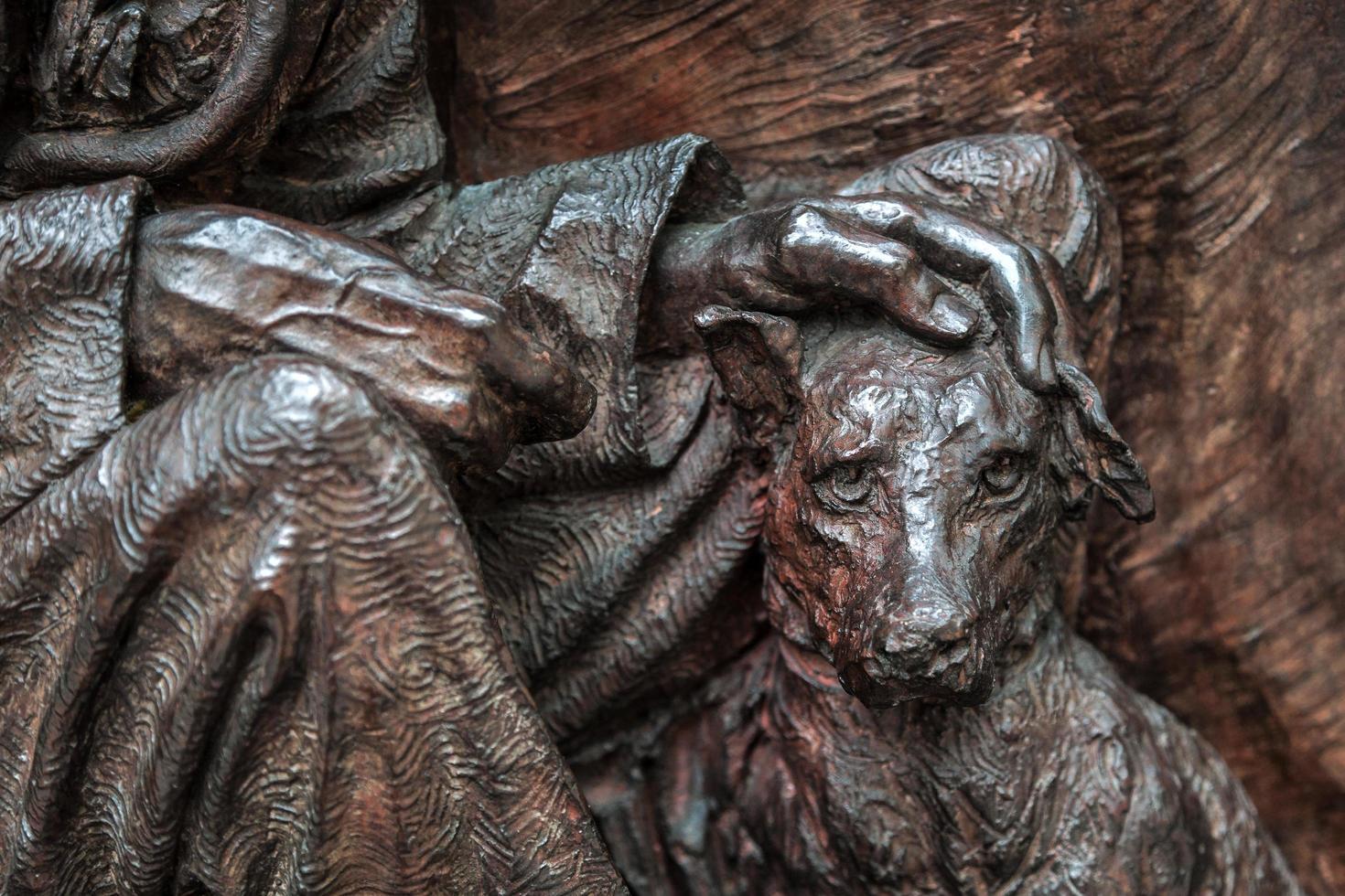 London, UK, 2012. Close-up of Part of the Battle of Britain Monument on the Embankment in London photo