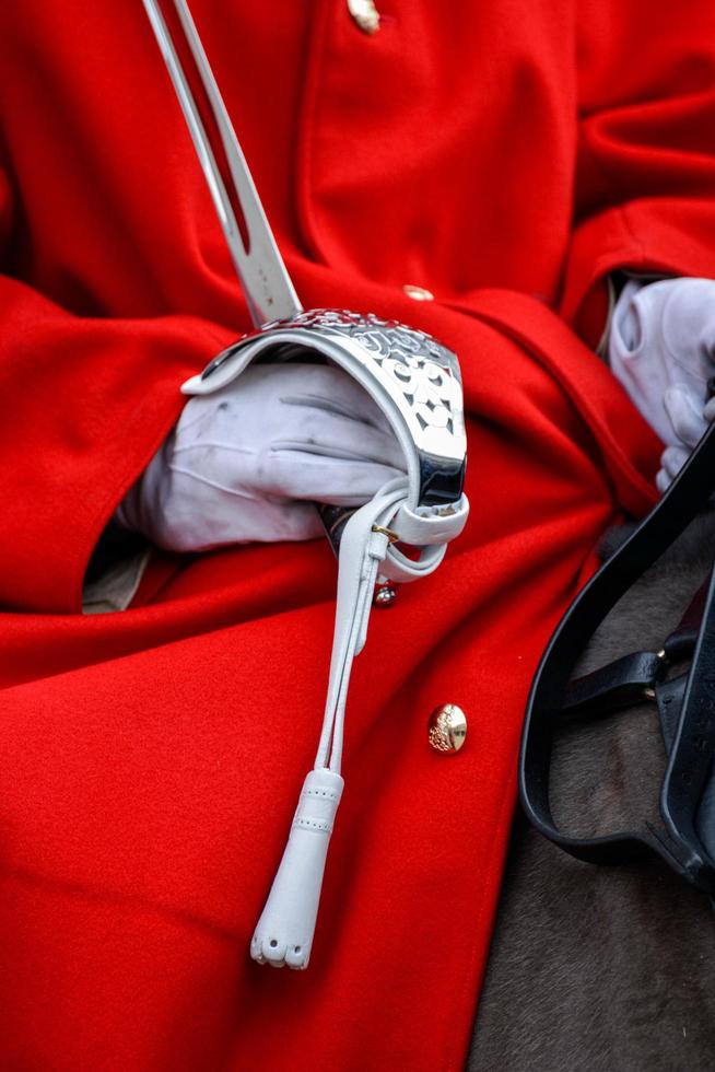 LONDON, UK, 2013.  Lifeguard of the Queens Household Cavalry photo