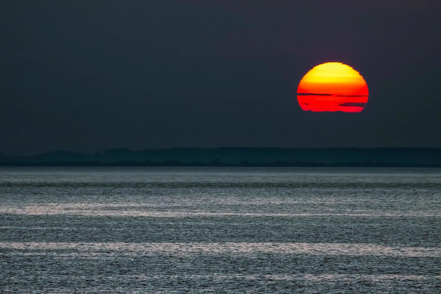 Hunstanton Sunset over the sea photo