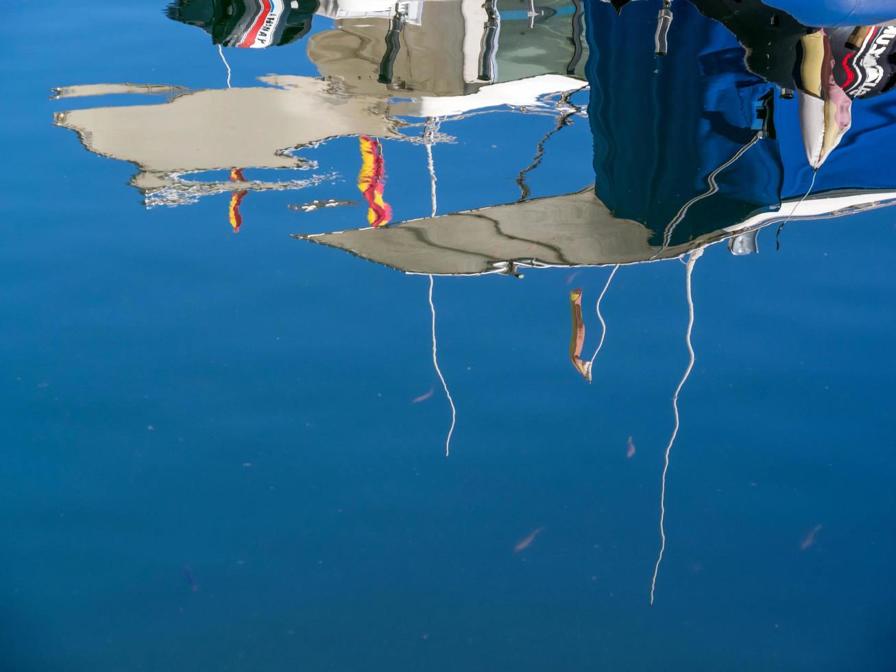 Reflections of Boats in the Marina at Marbella photo