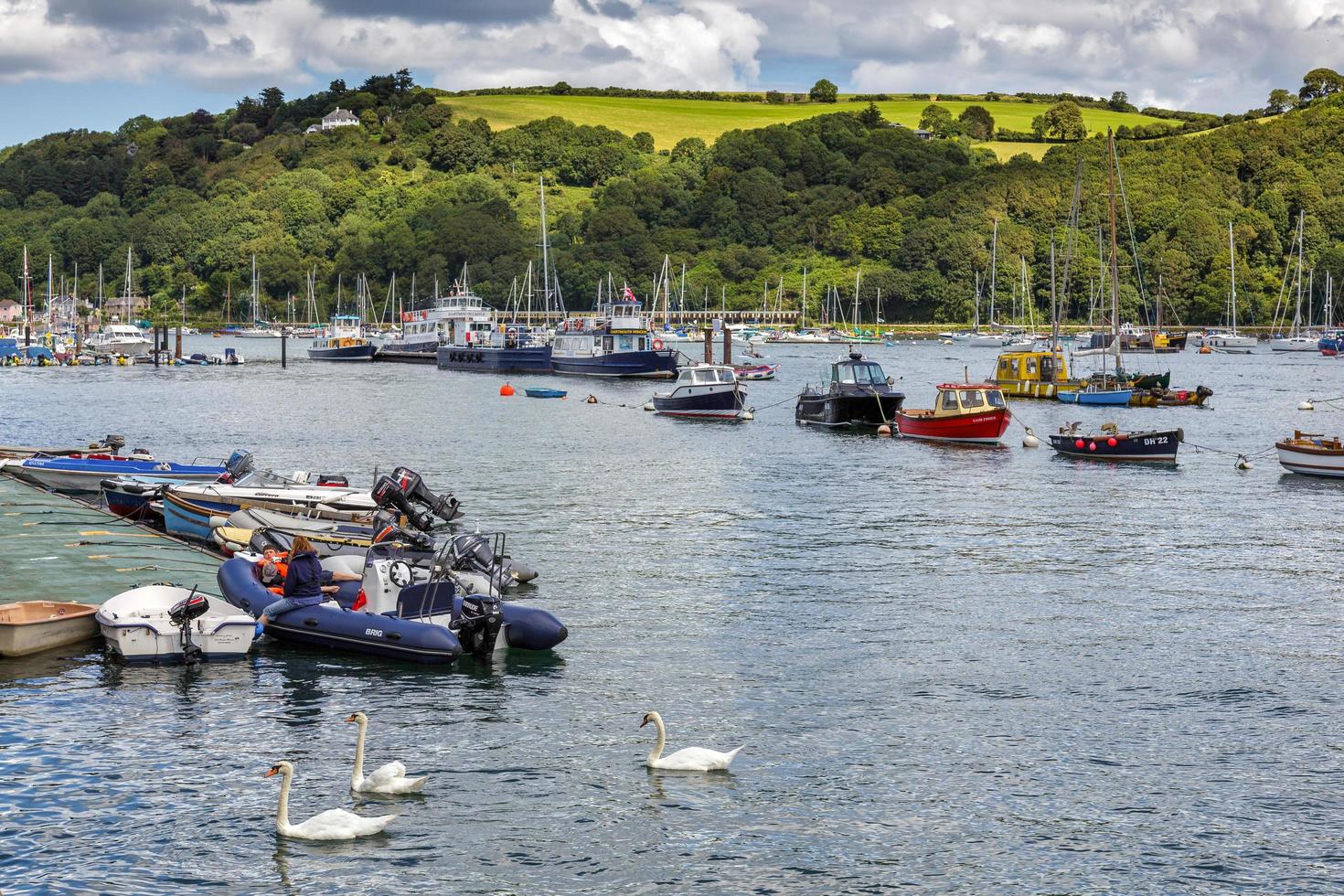 DARTMOUTH, DEVON, UK, 2012. Scenic View up the River Dart photo