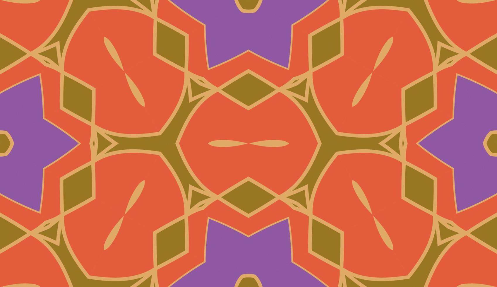 patrón sin costuras de flores geométricas de garabatos coloridos abstractos. fondo floral. mosaico de caleidoscopio, mosaico geo de adorno de línea delgada. vector