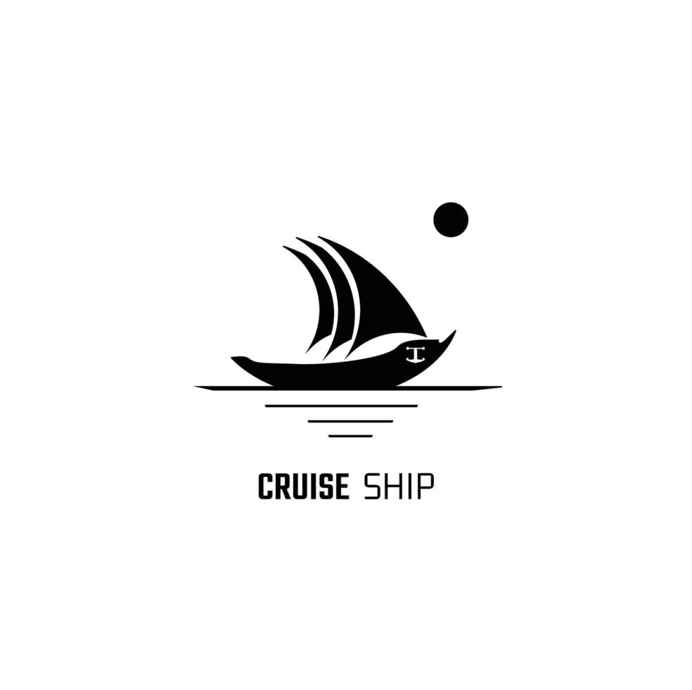 cruise ship logo vector