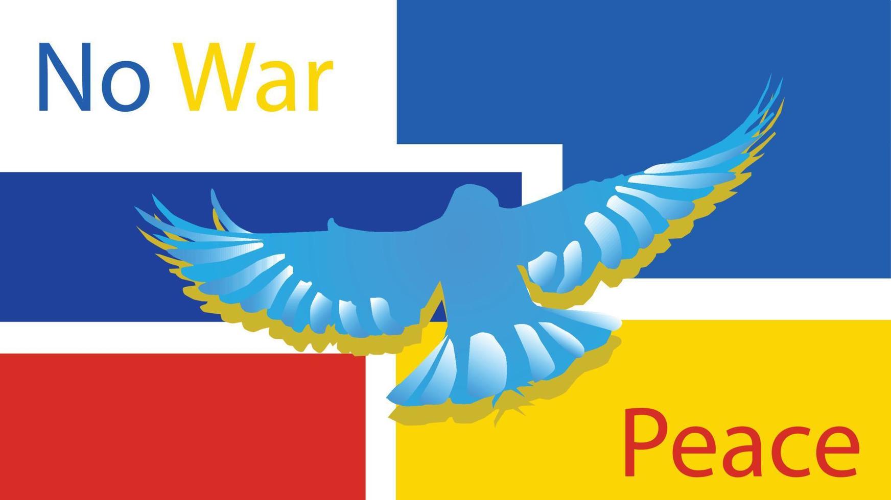 Sign or symbol for peace.No war for russia and Ukraine vector