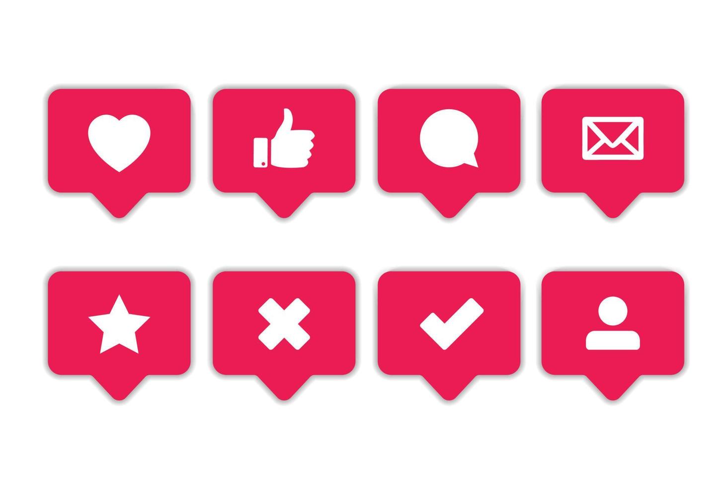 Speech Bubble Set With Different Social media Icons vector