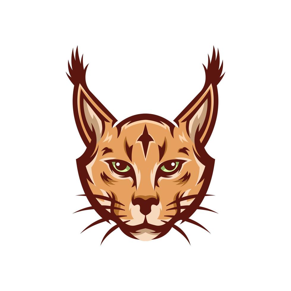 Caracal or Lynx Head Logo vector