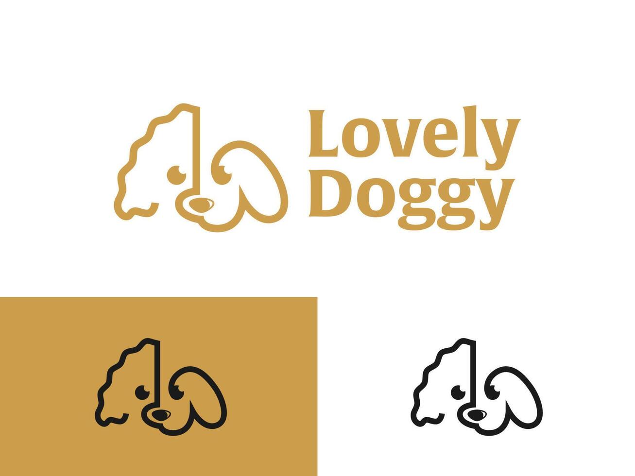 logo de perro simple y lindo vector