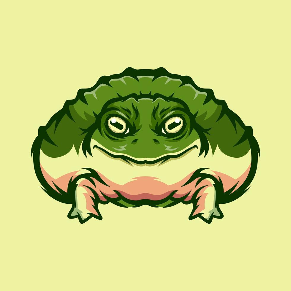 Bull Frog Mascot Logo vector
