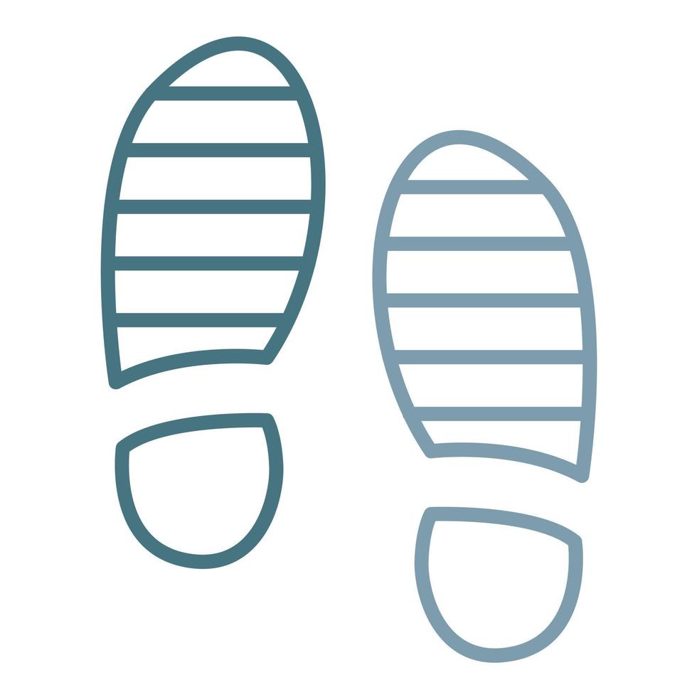 Footprint Line Two Color Icon vector