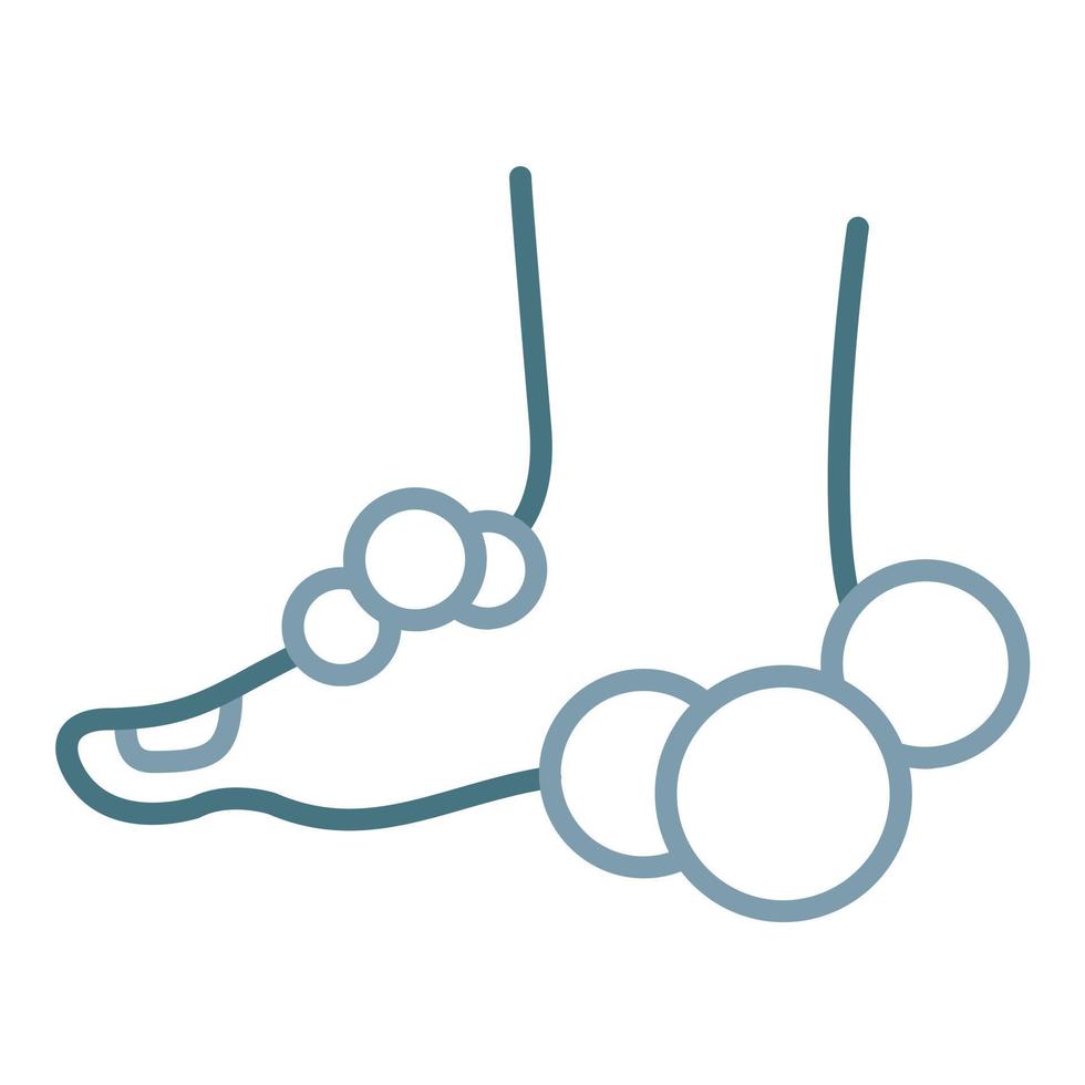 Washing Foot Line Two Color Icon vector