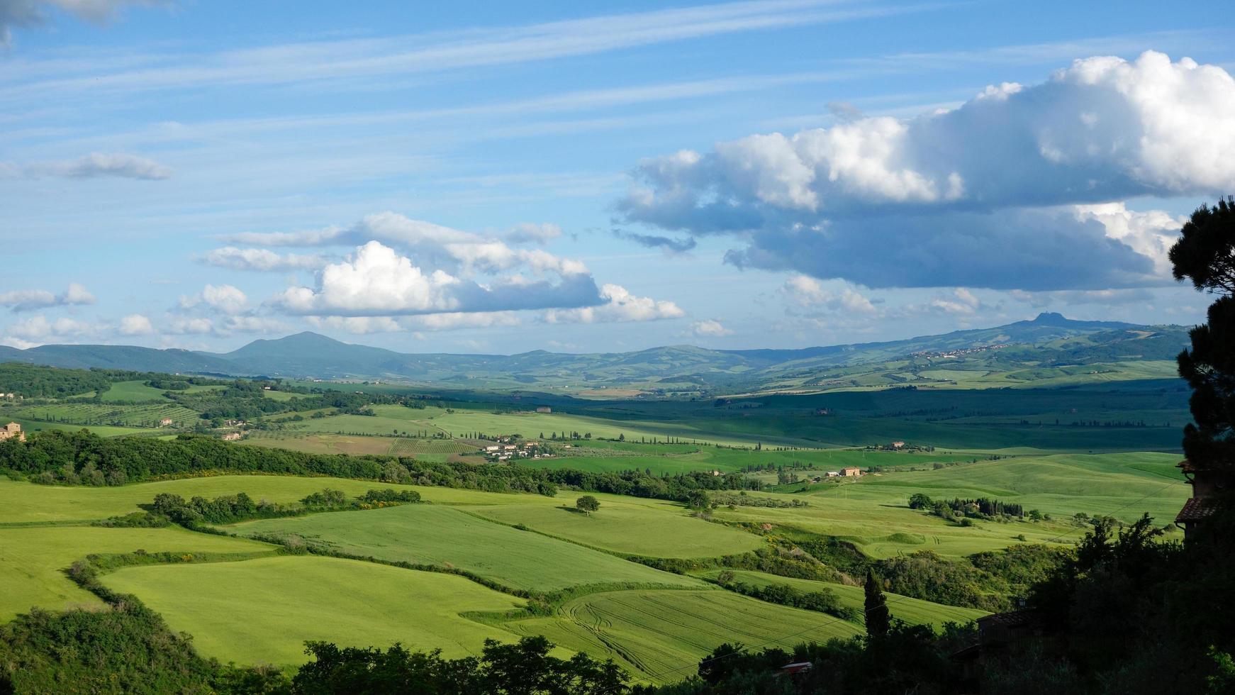 VAL D'ORCIA, TUSCANY, ITALY, 2013. Farmland in Val d'Orcia photo