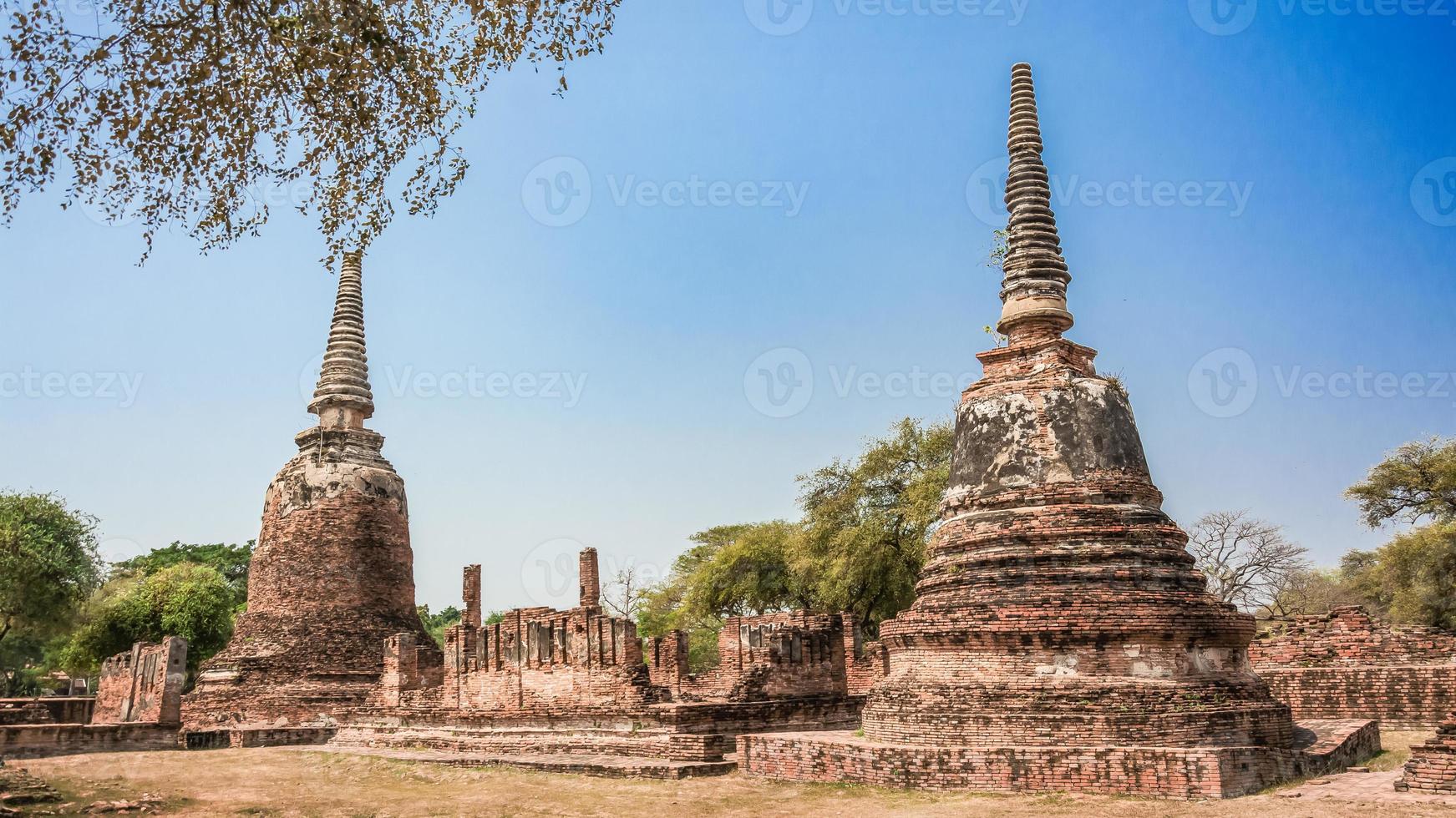 THAILAND Ruins and Antiques at the Ayutthaya Historical Park Tourists from around the world Buddha decay photo