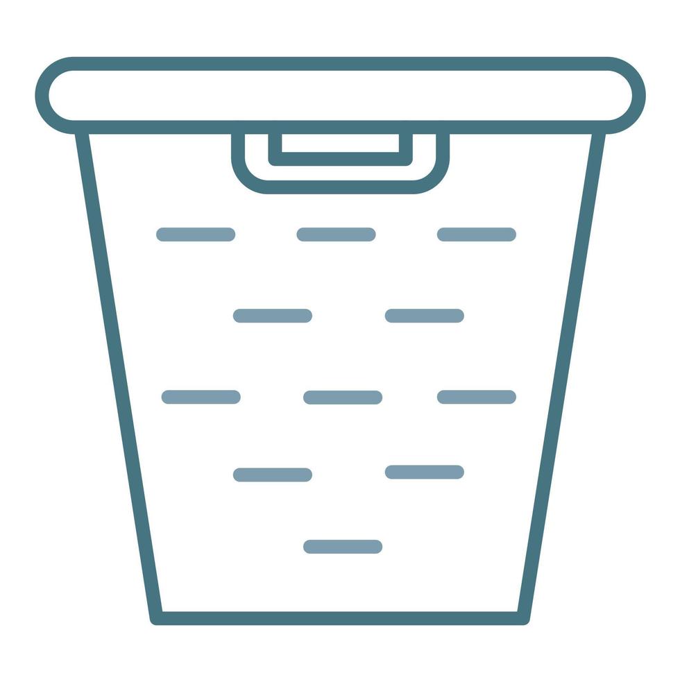 Clothes Basket Line Two Color Icon vector