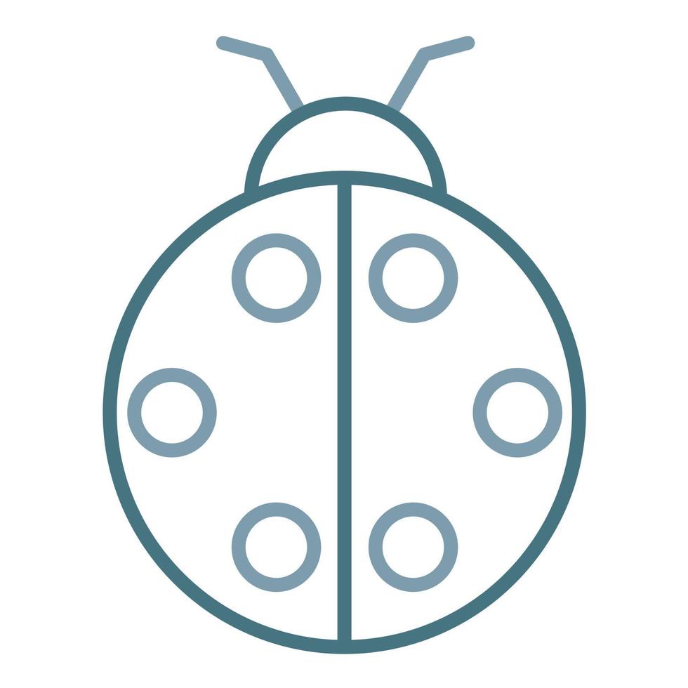 Ladybug Line Two Color Icon vector