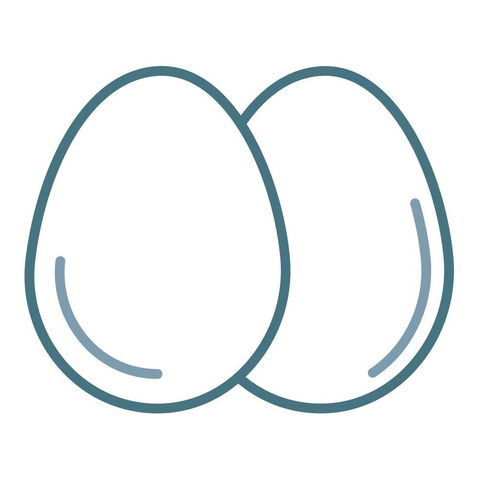 Eggs Line Two Color Icon vector