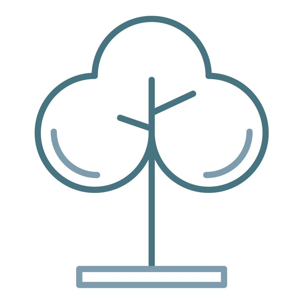 Tree Line Two Color Icon vector