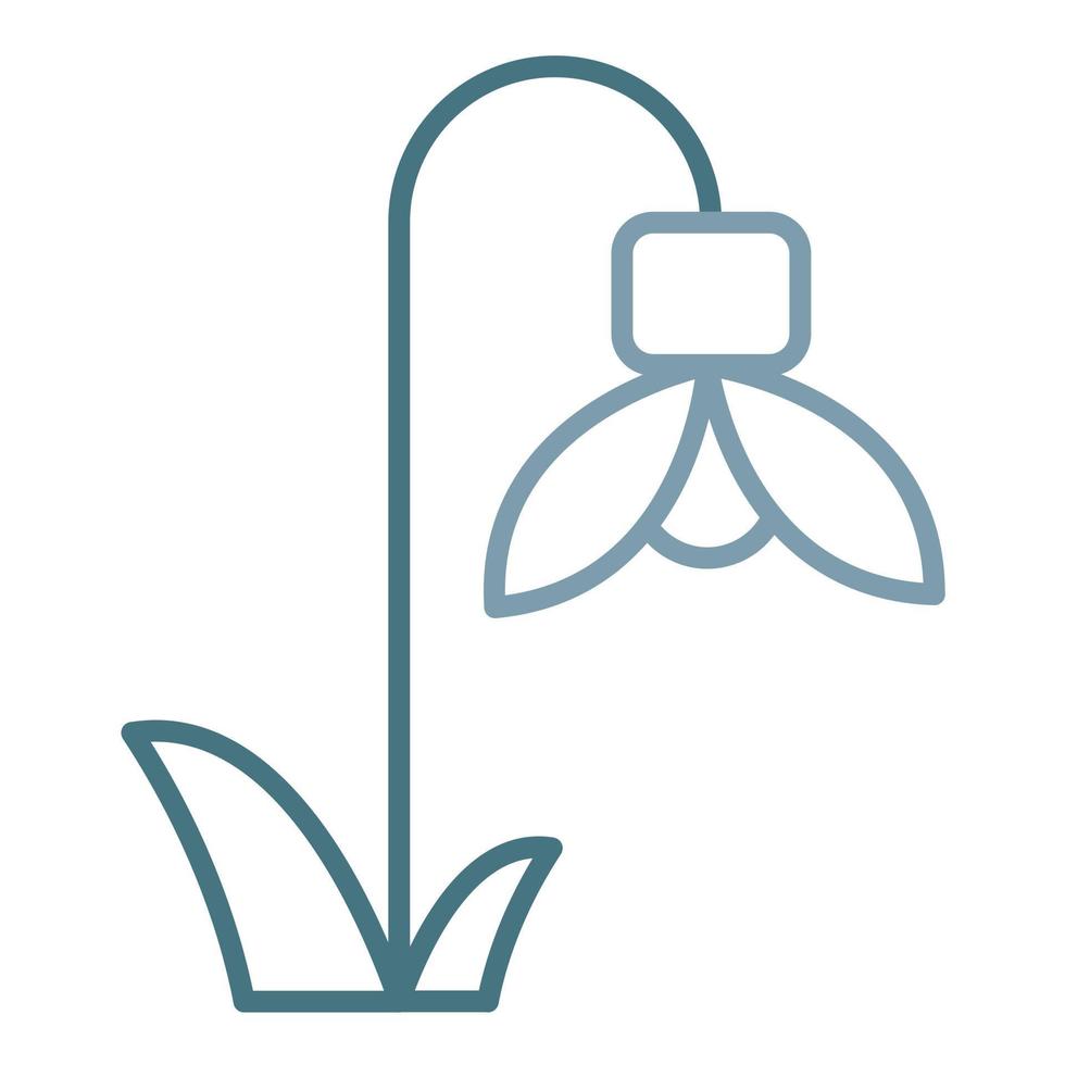 Snowdrop Line Two Color Icon vector