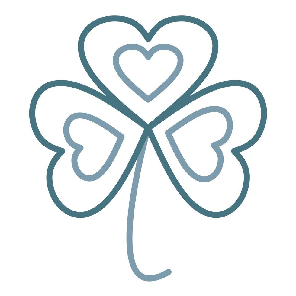 Clover Line Two Color Icon vector