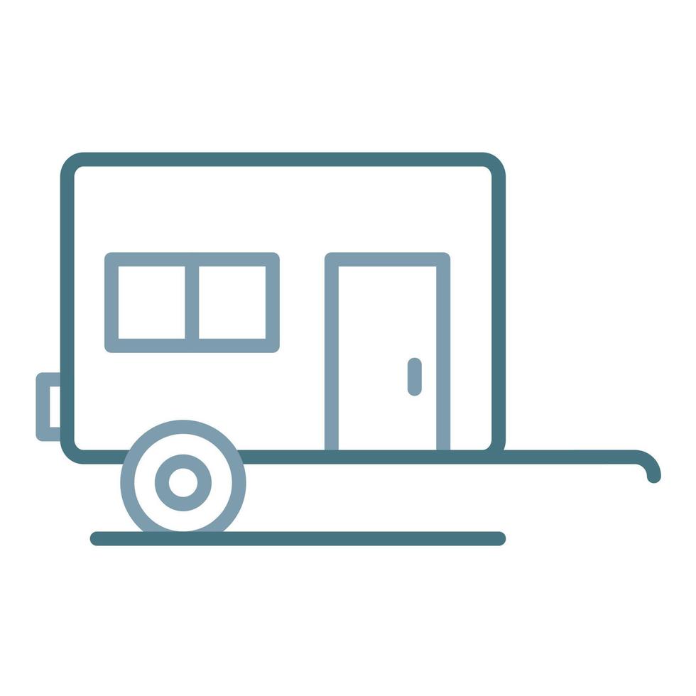 Caravan Line Two Color Icon vector