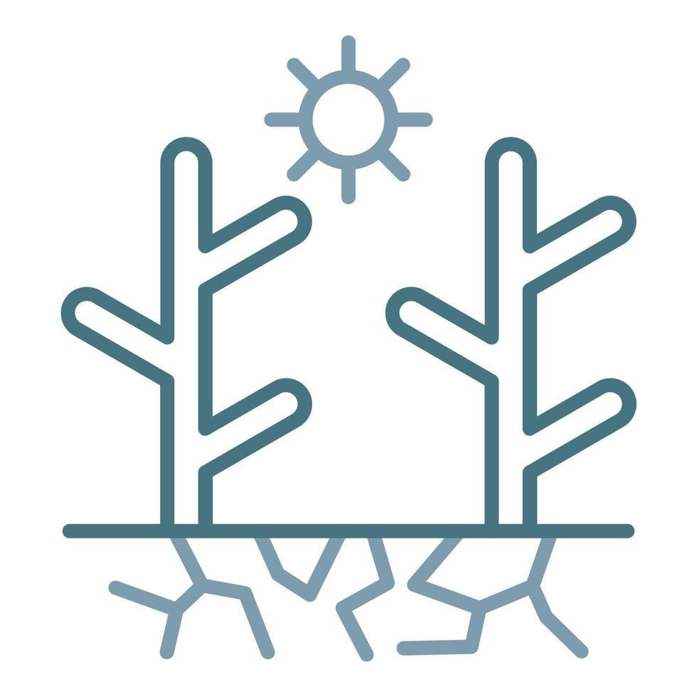 Drought Line Two Color Icon vector