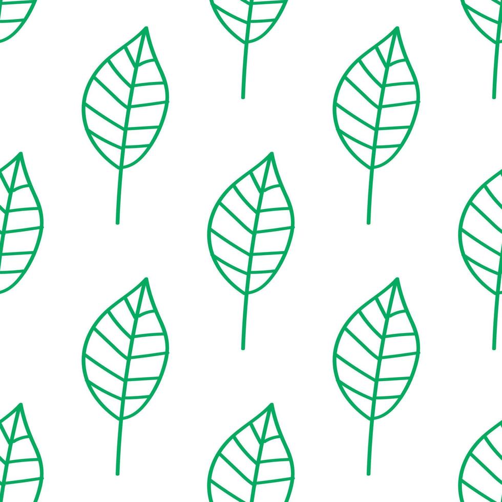 Cute cartoon flower seamless pattern. Background with plant, branch, leaves. Wrapping paper, textile. vector