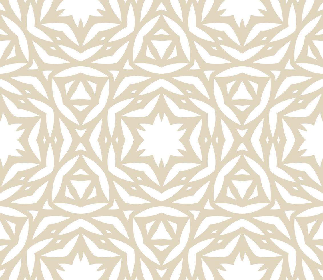 Abstract colorful doodle geometric flower seamless pattern. Floral background. Kaleidoscope mosaic, geo tile of thin line ornament. vector