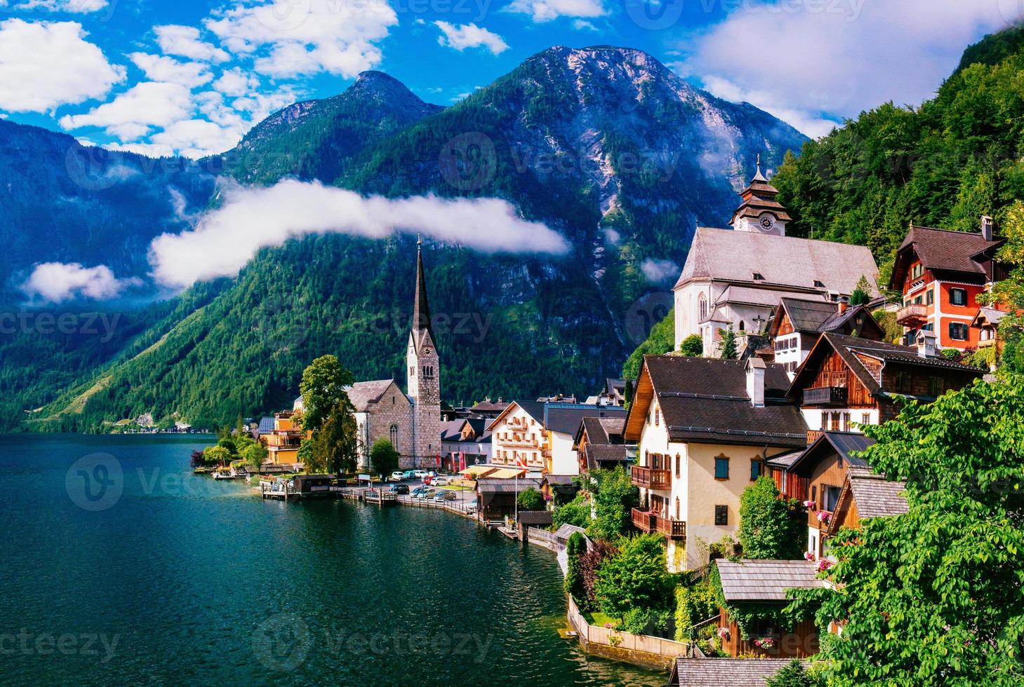 Image of famous alpine village Hallstatt photo