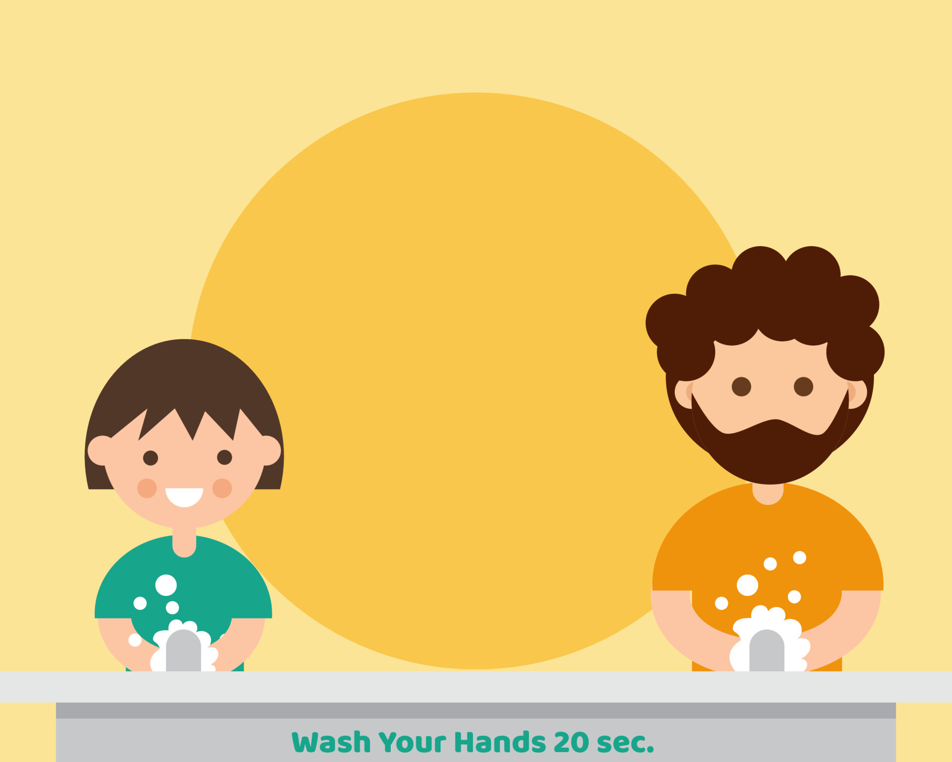 COVID-19 CRISIS. Wash your hand 20 sec. and always wear face mask, keep  distancing for protection from virus concept, cartoon vector style for your  design 7028188 Vector Art at Vecteezy