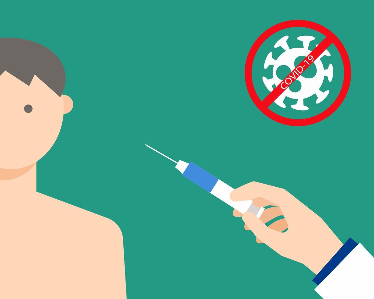 COVID-19 vaccine. Healthcare And Medical concept. Cartoon vector style for your design